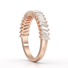 0.9 CT Classic Baguette Cut Lab Diamond Ring