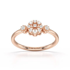 0.13 CT Round Lab Grown Diamond Ring