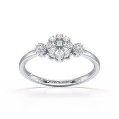 0.13 CT Round Lab Grown Diamond Ring