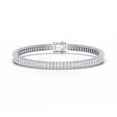 12.45 Emerald Cut Tennis Lab Diamond Bracelet