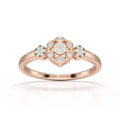 0.15 CT Round Cut Lab Grown Diamond Ring