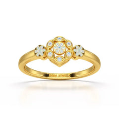 0.15 CT Round Cut Lab Grown Diamond Ring