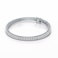 12.45 Emerald Cut Tennis Lab Diamond Bracelet