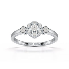 0.15 CT Round Cut Lab Grown Diamond Ring