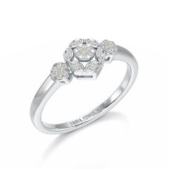 0.15 CT Round Cut Lab Grown Diamond Ring