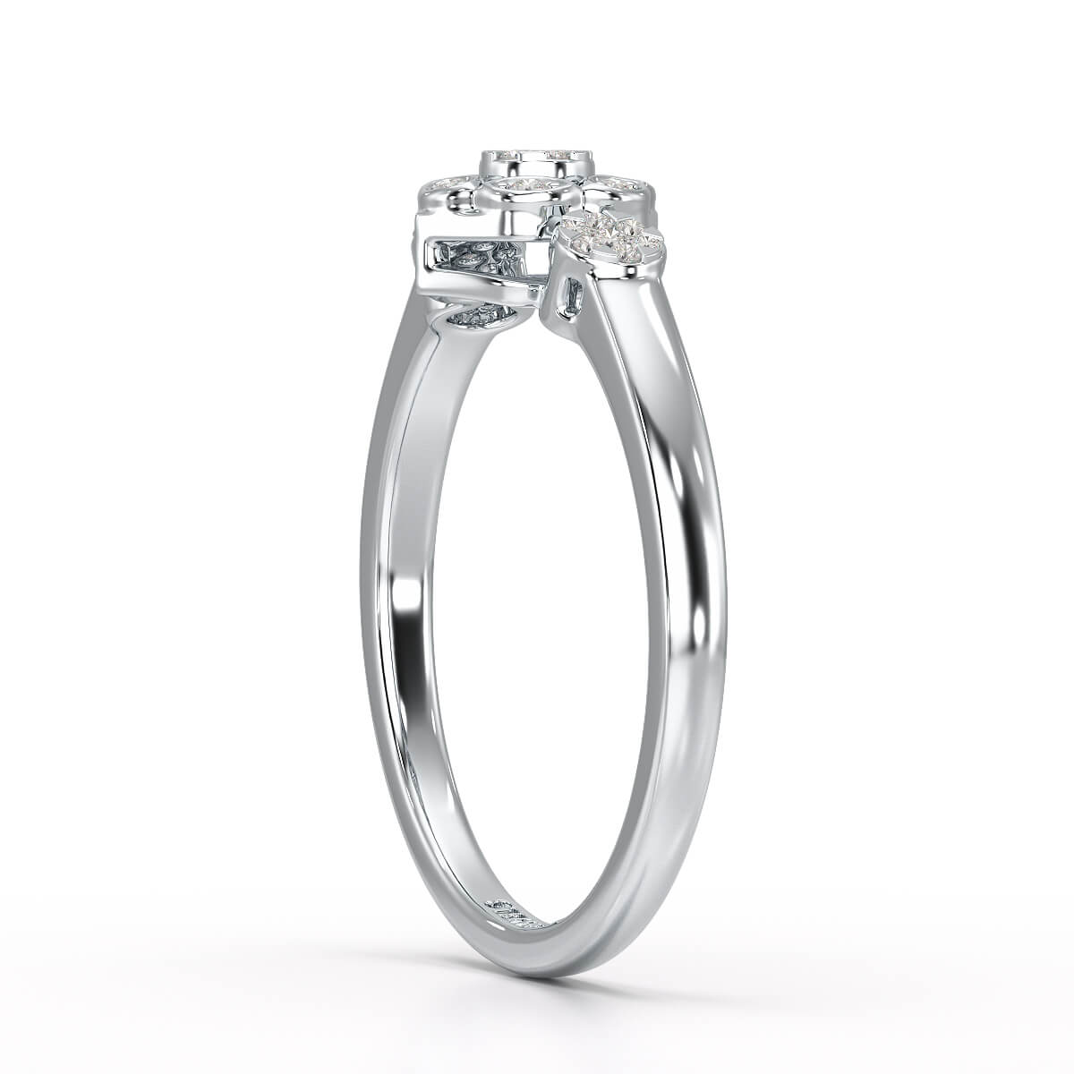 0.15 CT Round Cut Lab Grown Diamond Ring