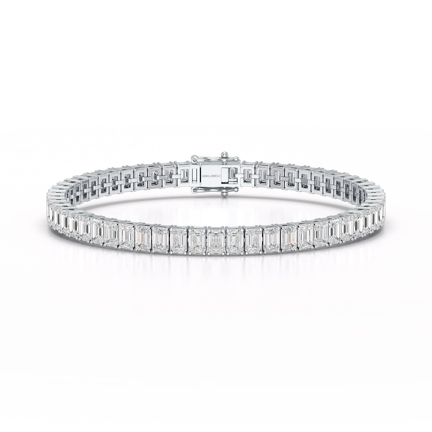 14.25 CT Emerald Cut Tennis Lab Diamond Bracelet
