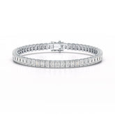 14.25 CT Emerald Cut Tennis Lab Diamond Bracelet