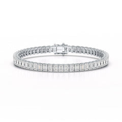 14.25 CT Emerald Cut Tennis Lab Diamond Bracelet