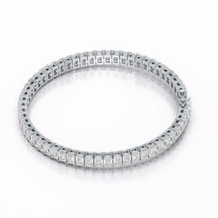 14.25 CT Emerald Cut Tennis Lab Diamond Bracelet