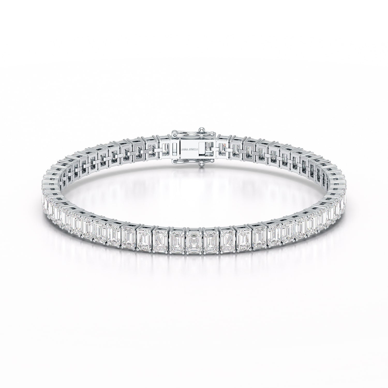 14.25 CT Emerald Cut Tennis Lab Diamond Bracelet