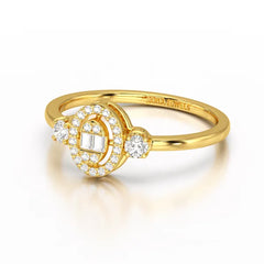 0.27 CT Baguette Shape Lab Grown Diamond Ring
