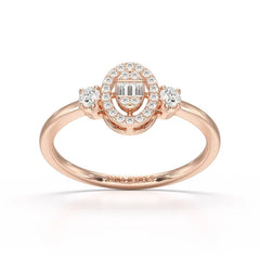 0.27 CT Baguette Shape Lab Grown Diamond Ring