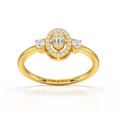 0.27 CT Baguette Shape Lab Grown Diamond Ring