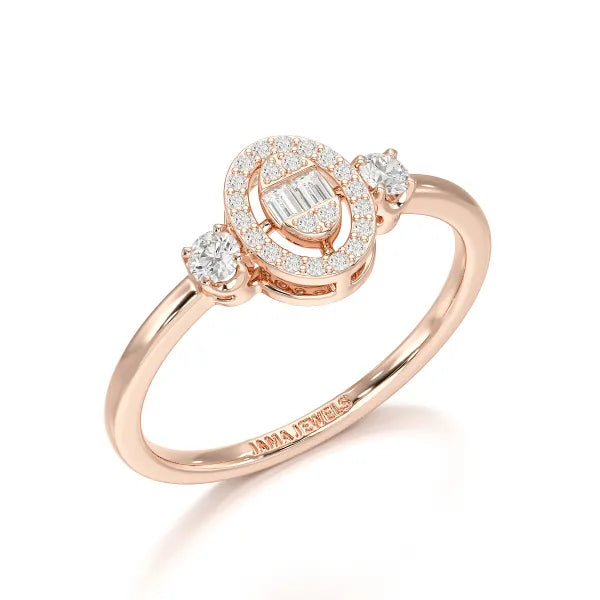 0.27 CT Baguette Shape Lab Grown Diamond Ring