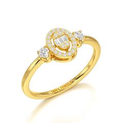 0.27 CT Baguette Shape Lab Grown Diamond Ring