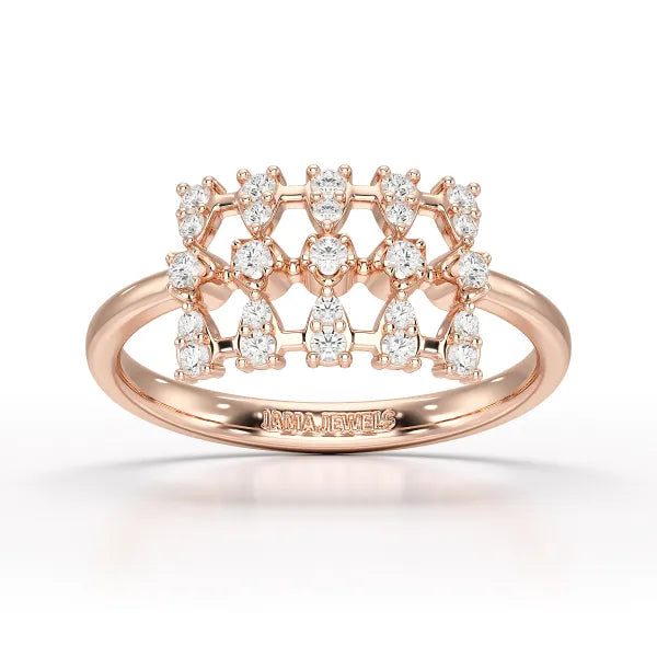 0.27 CT Round Shape Lab Grown Diamond Wedding Ring - Jama Jewels