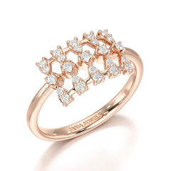 0.27 CT Round Shape Lab Grown Diamond Wedding Ring - Jama Jewels