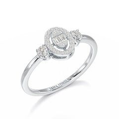 0.27 CT Baguette Shape Lab Grown Diamond Ring