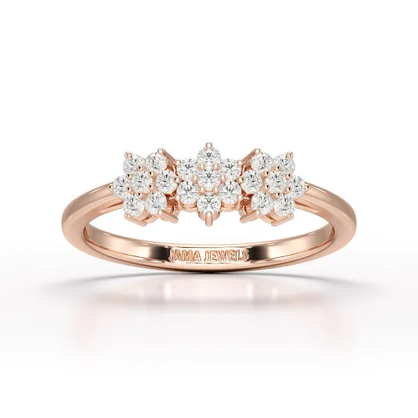 0.33 CT Simple Round Cut Lab Diamond Engagement Ring - Jama Jewels