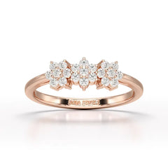 0.33 CT Simple Round Cut Lab Diamond Engagement Ring - Jama Jewels