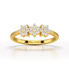 0.33 CT Simple Round Cut Lab Diamond Engagement Ring - Jama Jewels