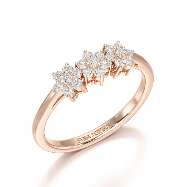 0.33 CT Simple Round Cut Lab Diamond Engagement Ring - Jama Jewels