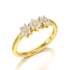 0.33 CT Simple Round Cut Lab Diamond Engagement Ring - Jama Jewels