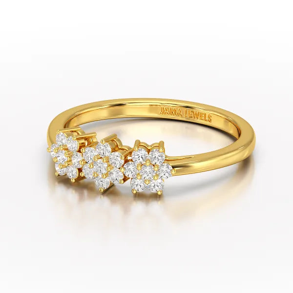 0.33 CT Simple Round Cut Lab Diamond Engagement Ring - Jama Jewels