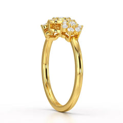 0.35 CT Round Cut Lab Diamond Engagement Ring