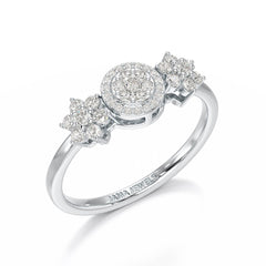 0.35 CT Round Cut Lab Diamond Engagement Ring