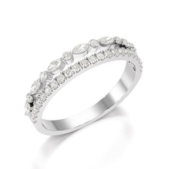 0.43 CT Lab Diamond Half Eternity Ring