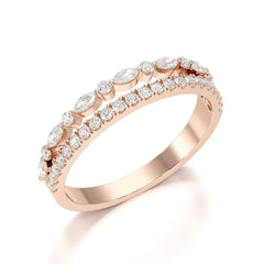 0.43 CT Lab Diamond Half Eternity Ring