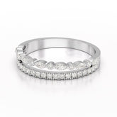 0.43 CT Lab Diamond Half Eternity Ring