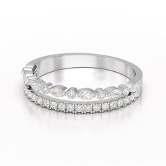 0.43 CT Lab Diamond Half Eternity Ring