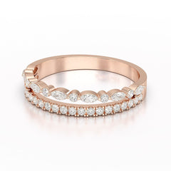 0.43 CT Lab Diamond Half Eternity Ring