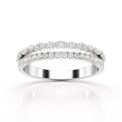 0.43 CT Lab Diamond Half Eternity Ring