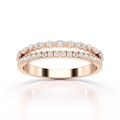 0.43 CT Lab Diamond Half Eternity Ring