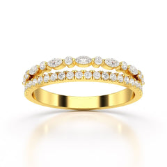 0.43 CT Lab Diamond Half Eternity Ring