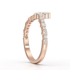 0.44 CT Marquise Cut Lab Diamond Ring