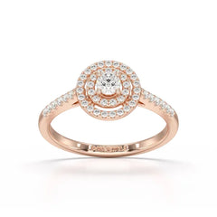 0.46 CT Halo Lab Diamond Engagement Ring