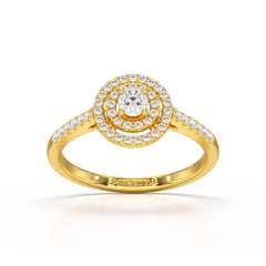 0.46 CT Halo Lab Diamond Engagement Ring