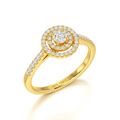 0.46 CT Halo Lab Diamond Engagement Ring
