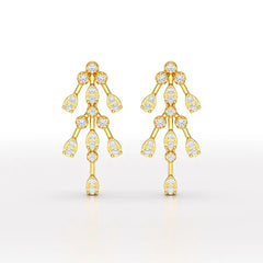 0.46 CT Lab Diamond Dangle Earring - Jama Jewels