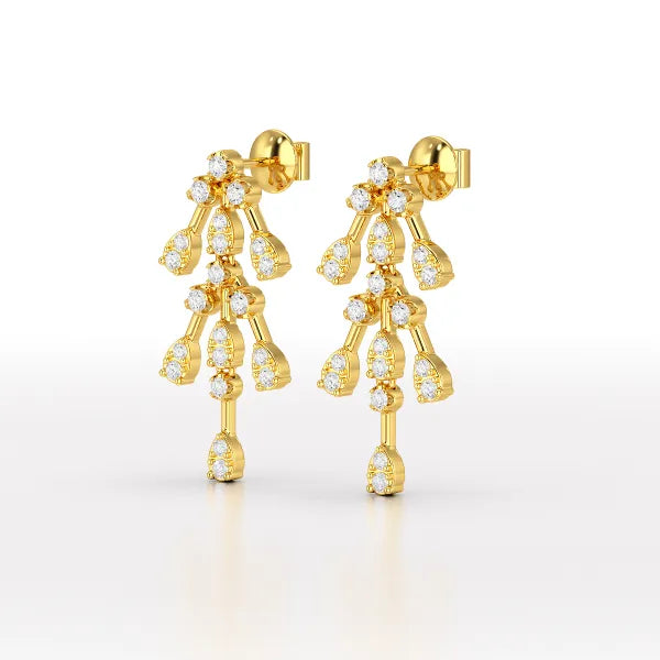 0.46 CT Lab Diamond Dangle Earring - Jama Jewels