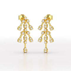 0.46 CT Lab Diamond Dangle Earring - Jama Jewels