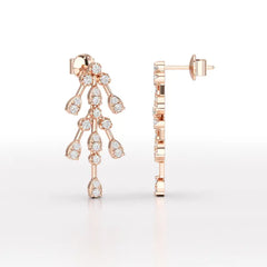 0.46 CT Lab Diamond Dangle Earring - Jama Jewels