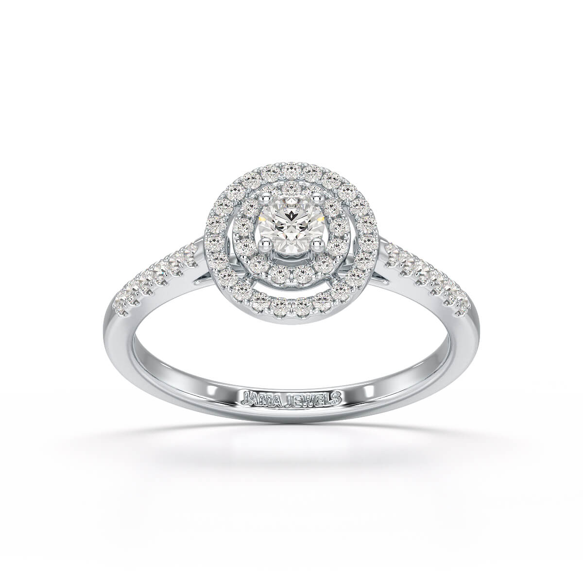 0.46 CT Halo Lab Diamond Engagement Ring