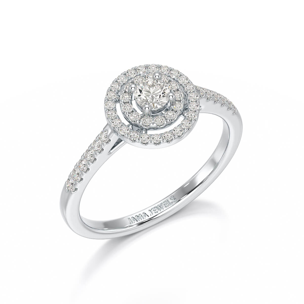 0.46 CT Halo Lab Diamond Engagement Ring