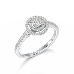 0.46 CT Halo Lab Diamond Engagement Ring